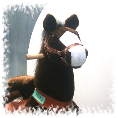 Meet Lady our Brown and White Mechanical Ride on Horse, ideal for parties,  rodeos and birthdays, hire me now